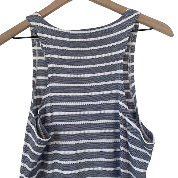 Sail to Sable Sleeveless Striped Long Side Slits Maxi Dress Navy and White Tank - Picture 8 of 9